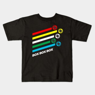 Box Box Box F1 Tyre Compound Options Kids T-Shirt